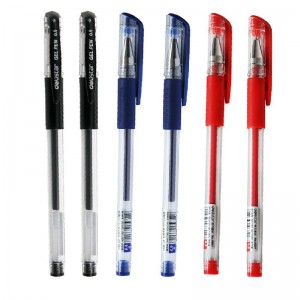 得力 6601 拔盖签字笔 0.5mm 黑 (12支/盒)