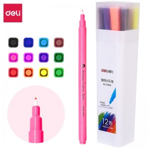 得力 70691  12色纤维笔头描线水彩笔/绘画涂色勾线勾边水彩笔