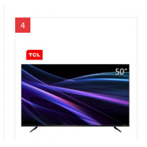 TCL  50英寸 50P6 4K金属超窄边LED液晶电视（单位：台）
