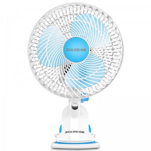 中联 摇头静音台夹扇 ZL01-180 20cm 蓝白