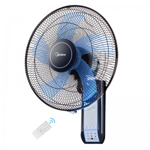 美的（Midea） 壁扇遥控 挂壁式电风扇16寸家用墙壁摇头餐厅壁挂扇FW40-11AR 黑色（不包安装）