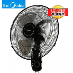 美的 FW45-17DU 电风扇 18寸 家用 商店 工业 摇头壁挂 静音风扇
