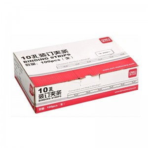 得力 (Deli) 3827 装订夹条 100支/盒 12盒/箱 10mm