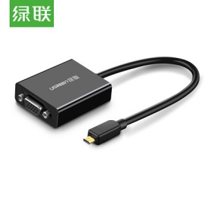 绿联（UGREEN）Micro HDMI转VGA转换器带音频 高清微型转vga连接线转接头