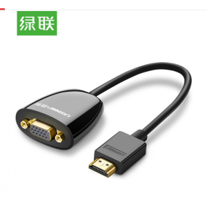 绿联（UGREEN） 40253 HDMI转VGA线转换器 高清视频转接头（销售单位：根）