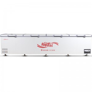 华美 四门双压缩机冷藏柜 BC/BD-4200 曲体底置 4200*1025*960mm 四门式 2200L 电脑控温 直冷 定频