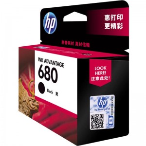 惠普/HP 680BK/F6V27AA 黑色 1 支 480 页 墨盒 适用机型见商品详情