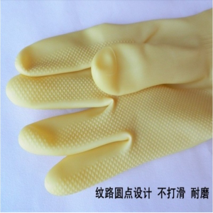 国产 天鹰牌 100G 第一代防水橡胶手套 加厚耐酸碱 乳白色 M 清洁用品 （WSZ)