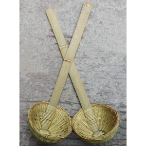 品岸竹编漏勺大号 直径13cm 全长47cm 单位：个