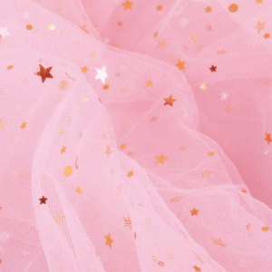 国产808粉色星片纱幔 10米