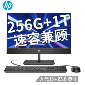HP 400G5 /23.8/I5 -9500/8G/1T+256G无光驱/集显/W10H 一体机/标配/WIFI蓝牙