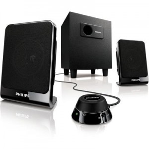 飞利浦(PHILIPS)SPA13122.1声道线控多媒体音箱黑色 SPA1312