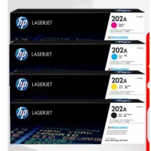 惠普（HP）202A硒鼓CF500a原装硒鼓适用m281fdw/m254dw/254n cf500A系列标准容量四色一套