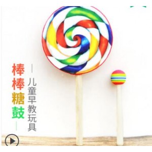 手鼓拍拍鼓打击表演音乐课教材 10寸 木柄