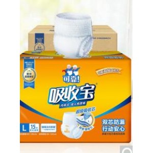 可靠COCO   吸收宝成人拉拉裤  L号   6包/箱  单位：/箱
