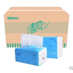 清风 BR8AA 抽纸200抽抽取式面巾纸抽纸2层卫生纸 64包/箱（销售单位：箱）