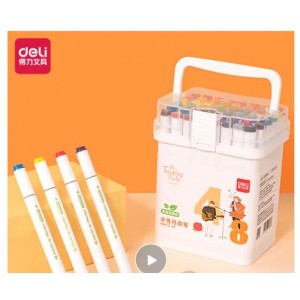 得力 24色油性彩色马克笔  盒