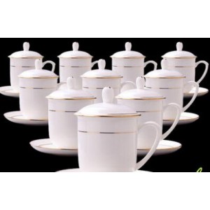 鹏博陶瓷 定制金顶骨瓷茶杯（单位:个）