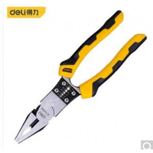 得力(deli) DL100008 家用多功能老虎钳剥线剪切断线压线夹持合一电工钳8.5英寸
