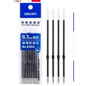 得力牌 6959蓝色 圆珠笔笔芯 500支/盒