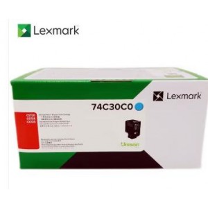 利盟（Lexmark）74C30C0 青色碳粉盒   单位：盒