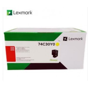 利盟（Lexmark）74C30Y0 黄色碳粉盒   单位：盒