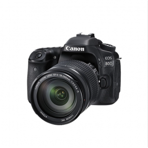 CANON/佳能 EOS-80D配18-200mm 黑色 2420 万像素 单反套机 照相机