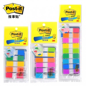 3M 报事贴683-9CF 混色9 本/装 12*44 mm 10 张/本