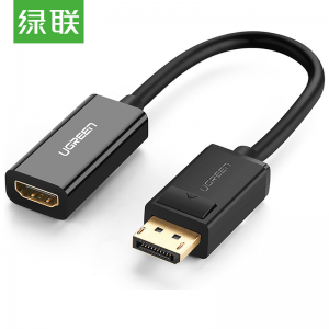 绿联 40362黑色 USB3.0 1口 DP转HDMI转换线（销售单位：个）