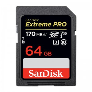 闪迪(SanDisk) SDSDXXY-064G-ZN4IN 64GB U3 C10 V30 4K 至尊超极速版SD卡 (计价单位：个) 黑色