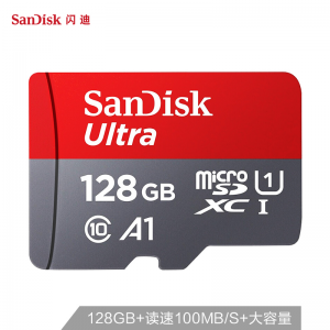 闪迪/SanDisk 至尊高速移动 SDSQUNC-128G-ZN3MN 128G 相机内存卡 100 MB/s 数码相机伴侣