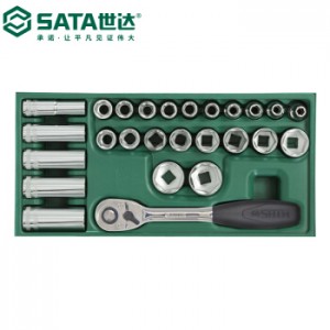 SATA世达工具 工具托组套-26件12.5MM系列套筒 09915