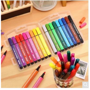 得力 7063 筒装彩色水笔