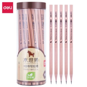 得力(deli) 思达S908(原木色)(HB)六角杆铅笔原木色 50只/筒  单位：筒