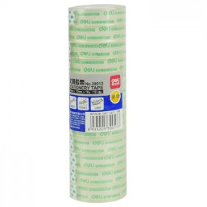 得力（deli） 学生文具胶带 小卷胶带 透明彩色窄胶布 办公用品 30013(12mm*18y 12卷)