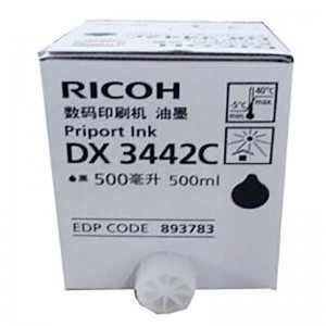 理光 DX3442C 速印机油墨 黑色 500ml 适用于2430 2432 3442 （计价单位：支） (5支/盒) 