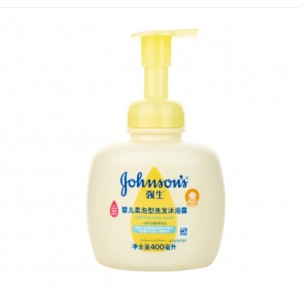 强生（Johnson） 400ml 婴儿洗发沐浴露二合一(柔泡型)宝宝洗头膏新生儿洗发水儿童沐浴乳液 XQw