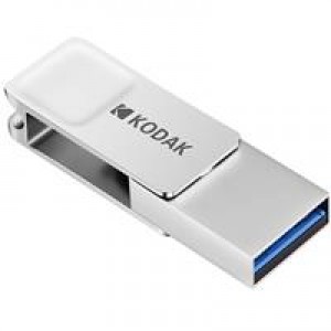 柯达 K223C U盘 64GType-C USB3.1 全金属创意正版手机电脑两用 单位：个 银色